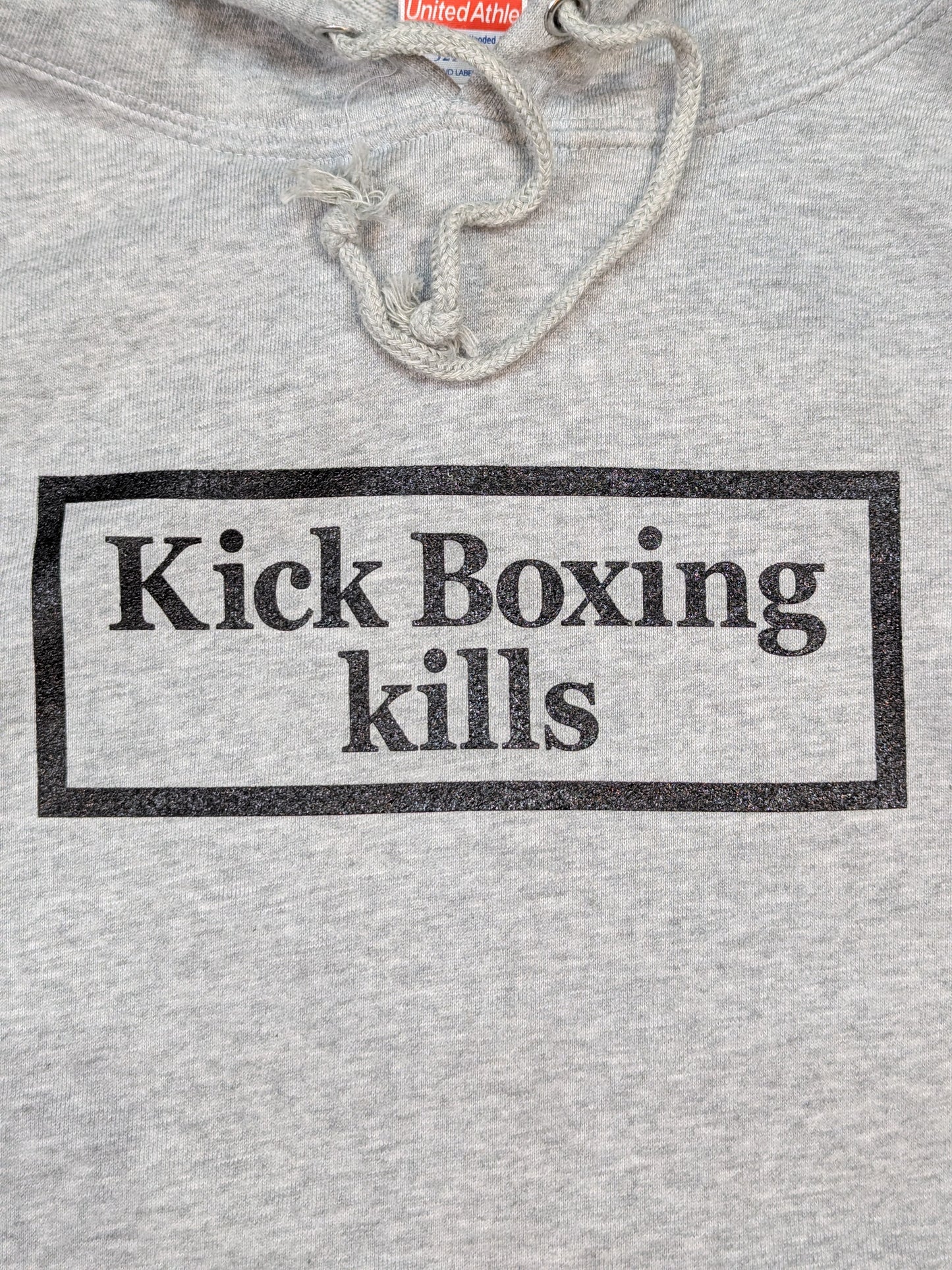 Kick Boxing kills pullover hoodie  (gray)