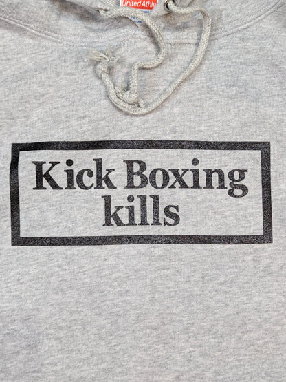 Kick Boxing kills pullover hoodie  (gray)