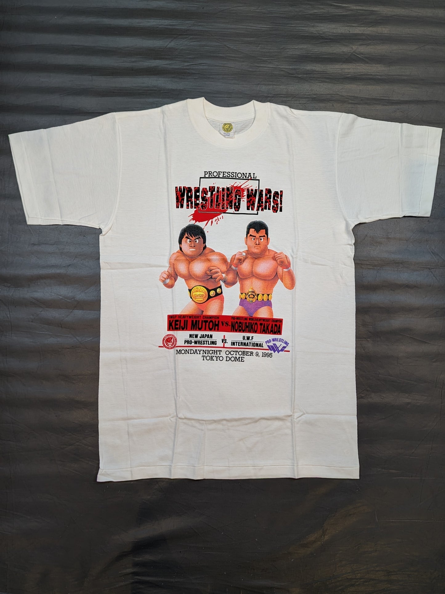 ★ Wrestling WARS! ★ Muto Keiji vs Nobuhiko Takada Nagatoshi Sakai Illustration T-shirt