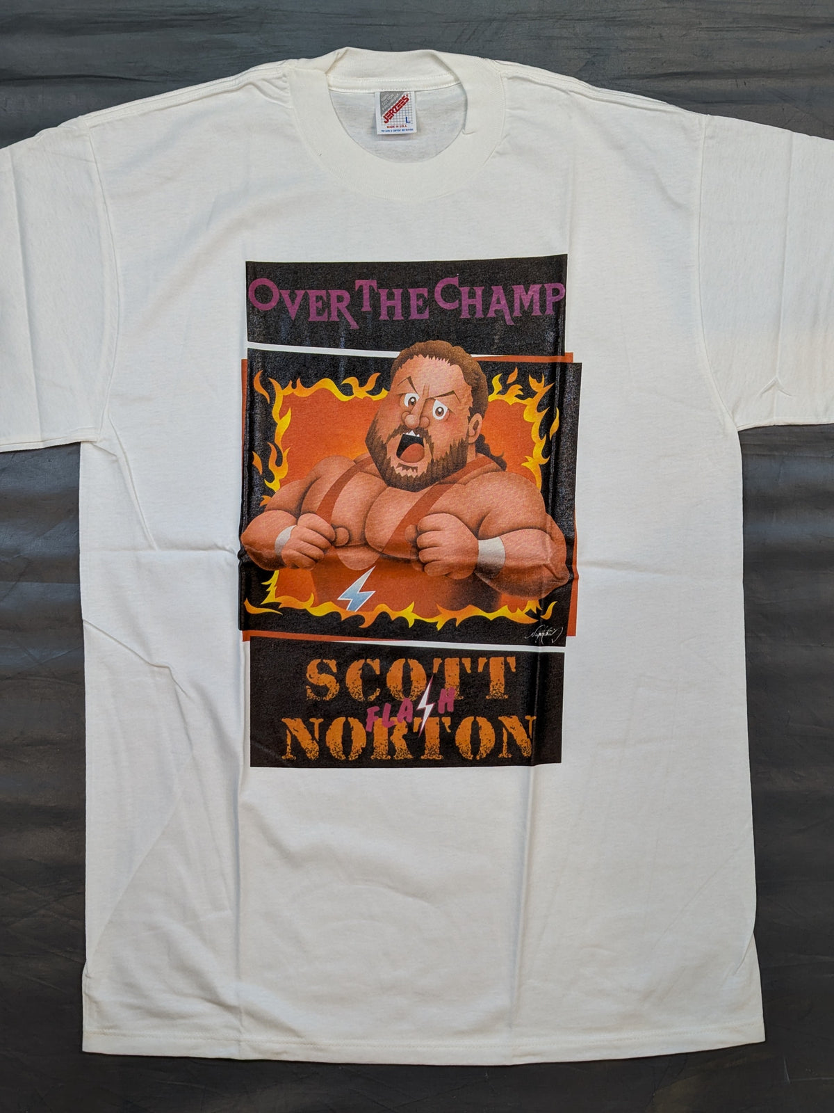 Scott Norton "OVER THE CHAMPION" Nagatoshi Sakai Illustration T-shirt