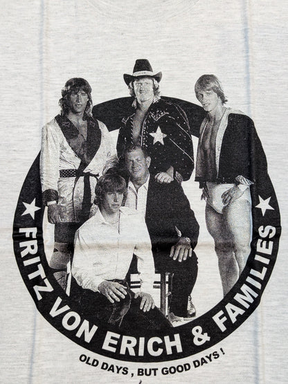 [Kevin Von Erich hand signed autograph] Eric Family Monochrome Picture T-Shirt