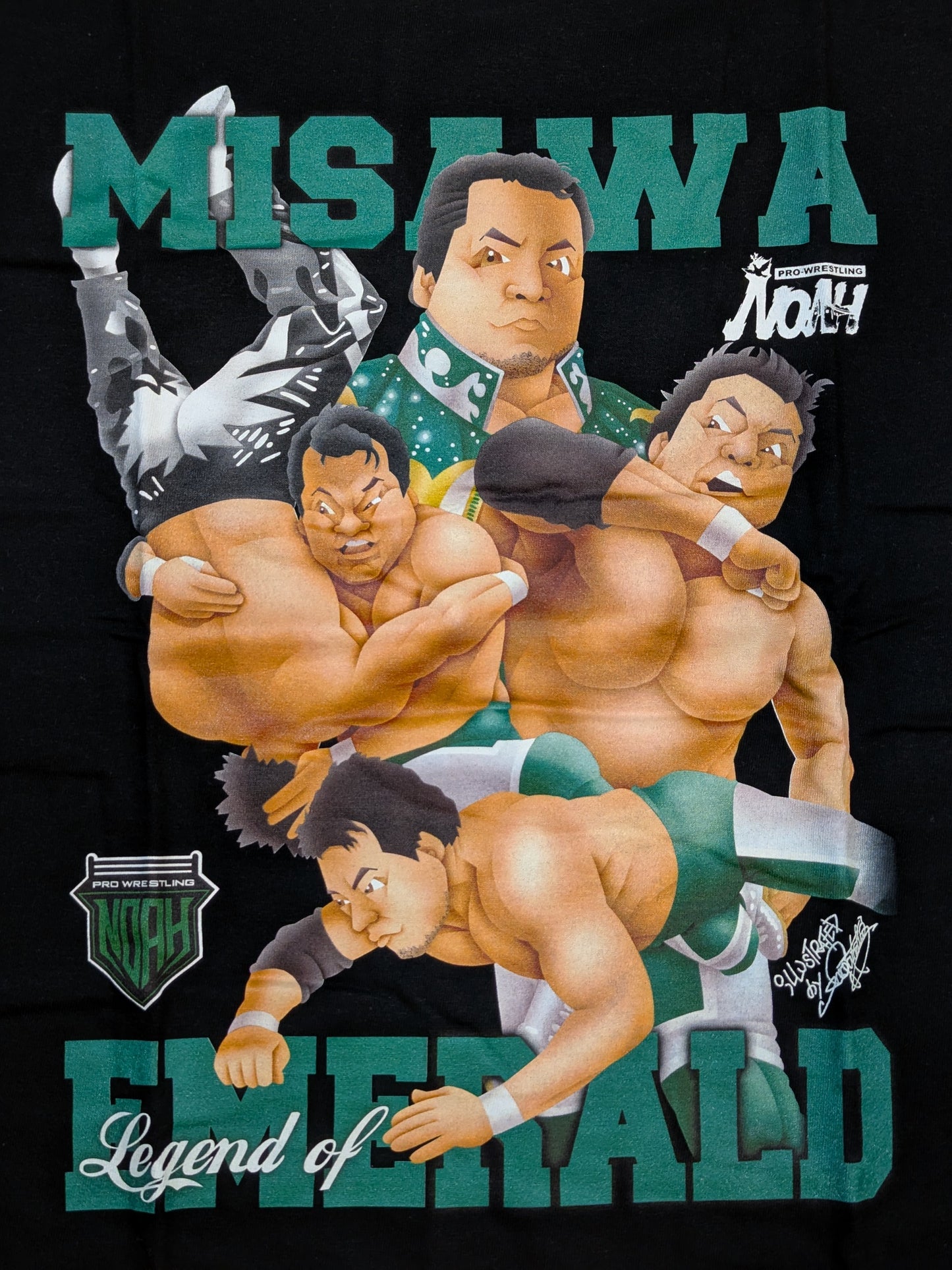 三沢光晴 坂井永年氏イラストTシャツ