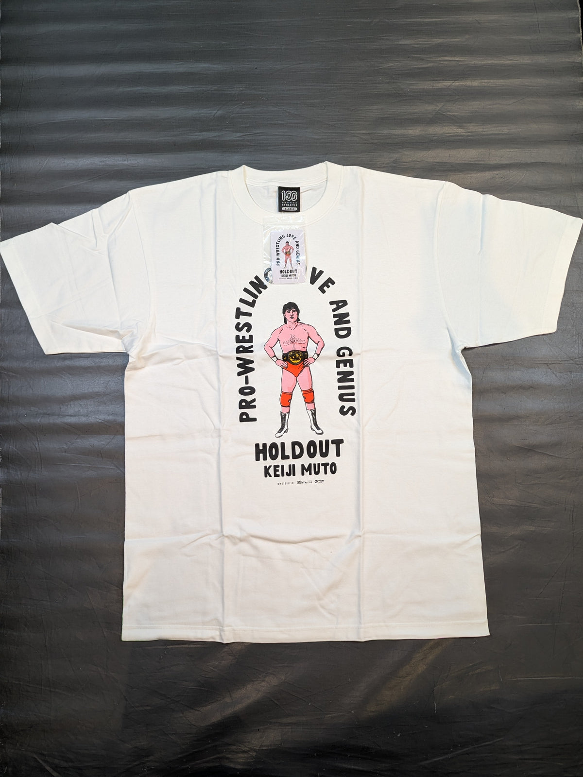 武藤敬司×100 ATHLETIC「PRO-WRESTLING LOVE & GENIUS」イラストTシャツ