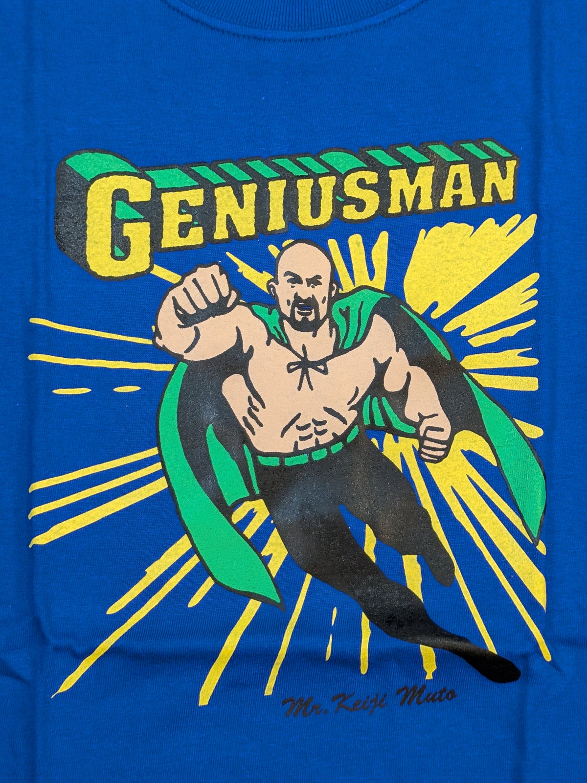 Muto Keiji "GENIUSMAN" T-shirt (Blue)