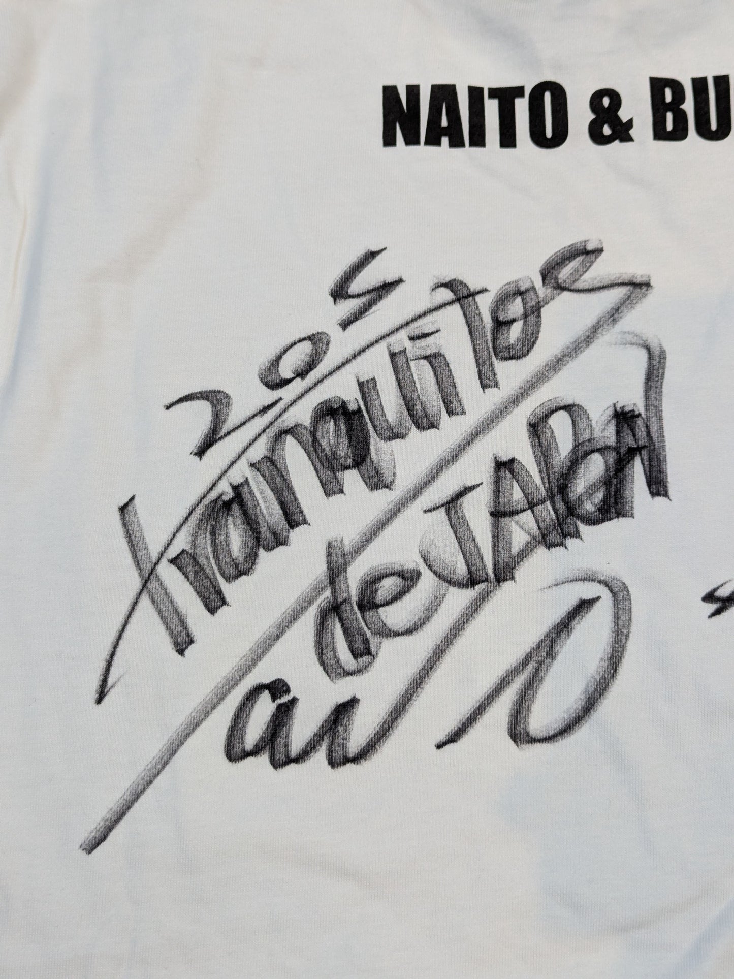 [Tetsuya Naito & BUSHI  2 hand signed autographs ] LOS TRANQUILOS de JAPON Unit T-Shirt (1)