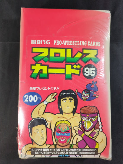 ★日本初のプロレストレーディングカード★ 1995 BBM プロレスカード95 未開封ボックス