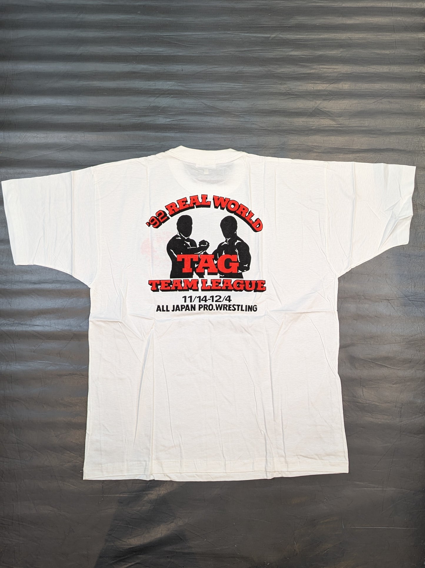 [Giant Baba  hand signed autograph ] ALL JAPAN PRO. Wrestling  '20th Anniversary' T-shirt