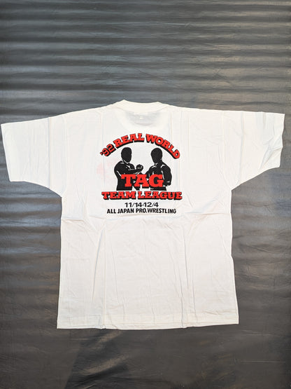 [Giant Baba  hand signed autograph ] ALL JAPAN PRO. Wrestling  '20th Anniversary' T-shirt