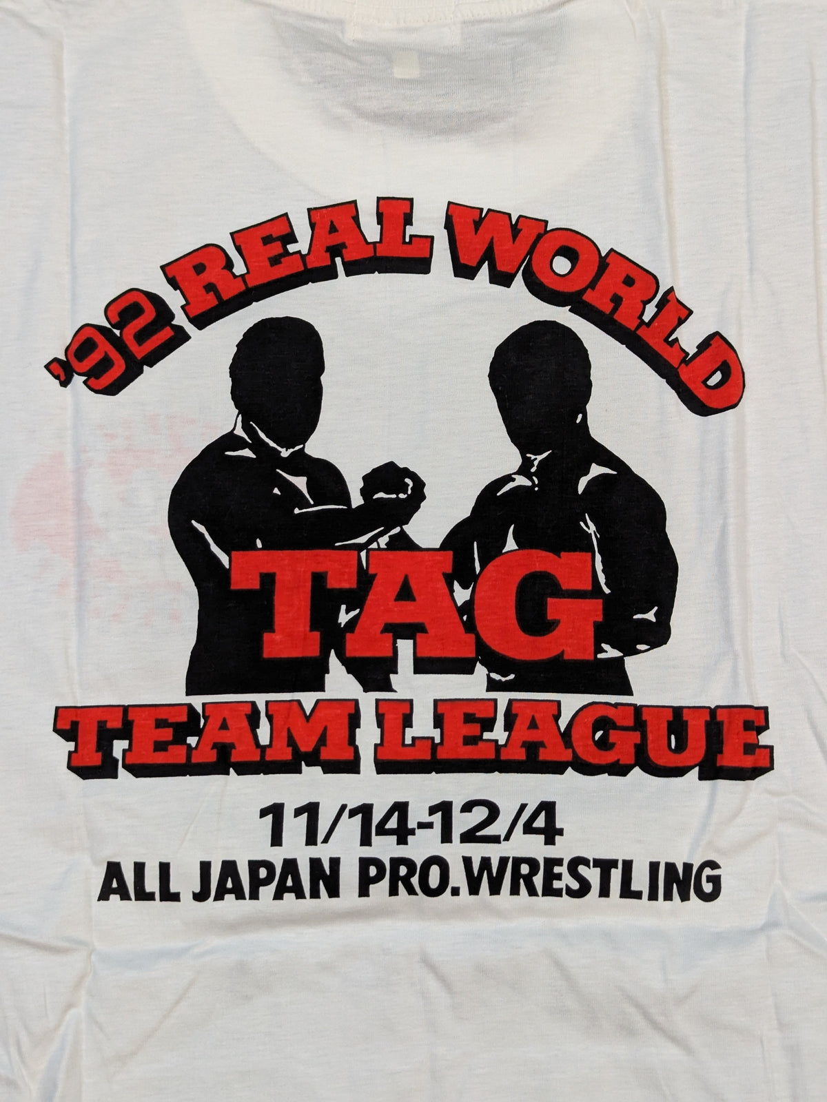 [Giant Baba  hand signed autograph ] ALL JAPAN PRO. Wrestling  '20th Anniversary' T-shirt