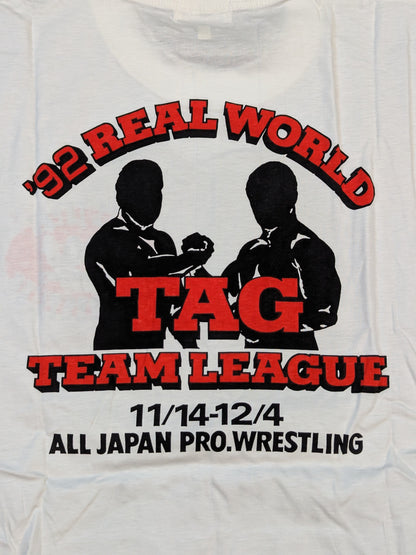 [Giant Baba  hand signed autograph ] ALL JAPAN PRO. Wrestling  '20th Anniversary' T-shirt