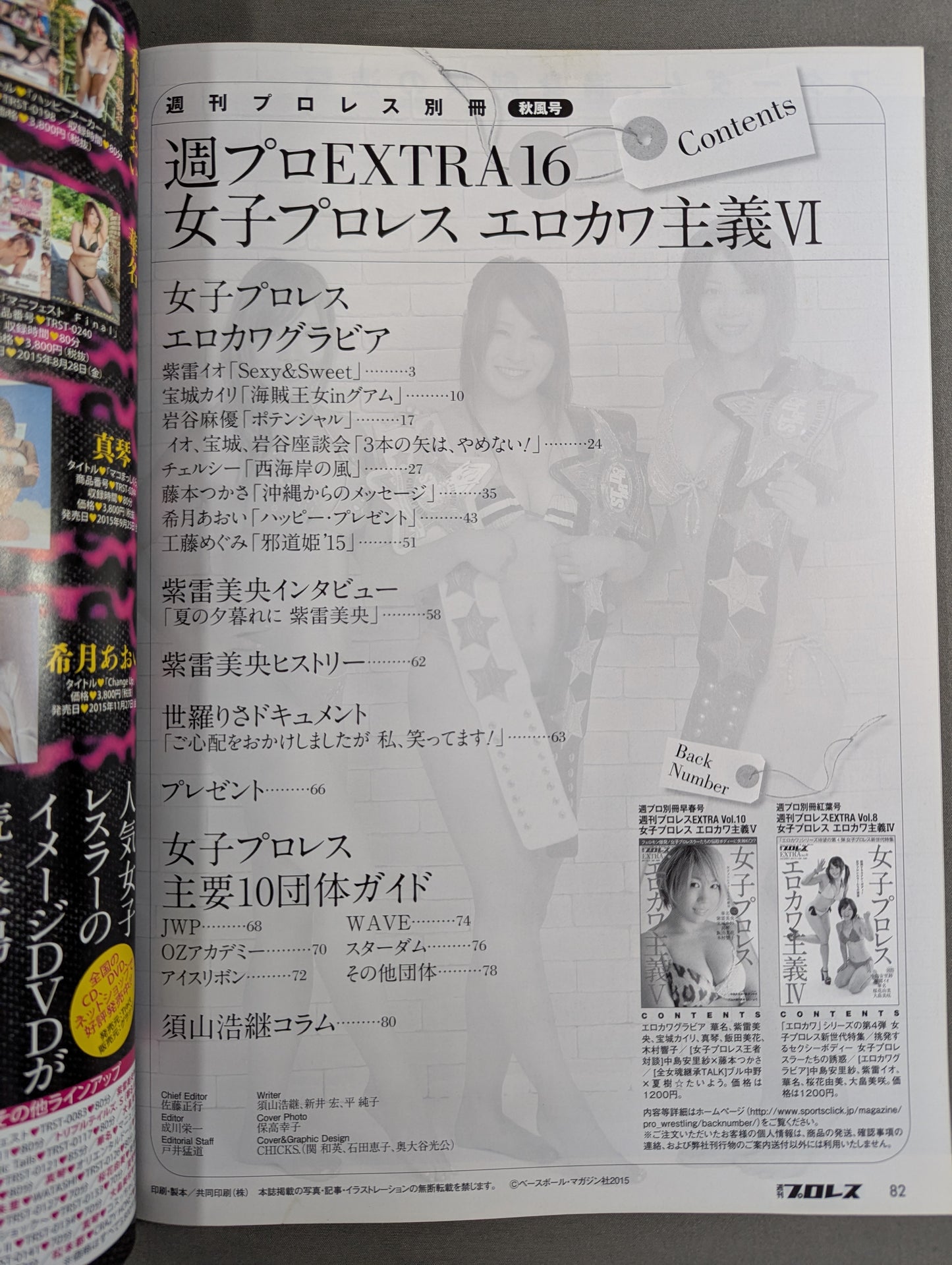 週刊プロレス別冊122「女子プロレス エロカワ主義Ⅵ」