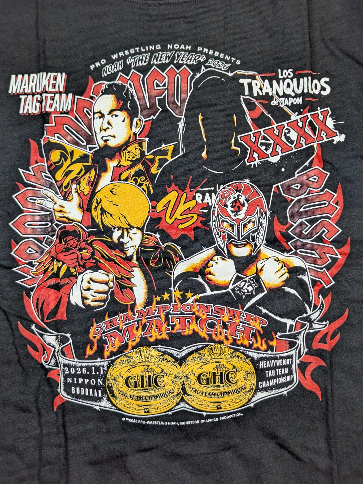 丸藤正道&拳王 vs BUSHI&XXXX ビジュアルTシャツ