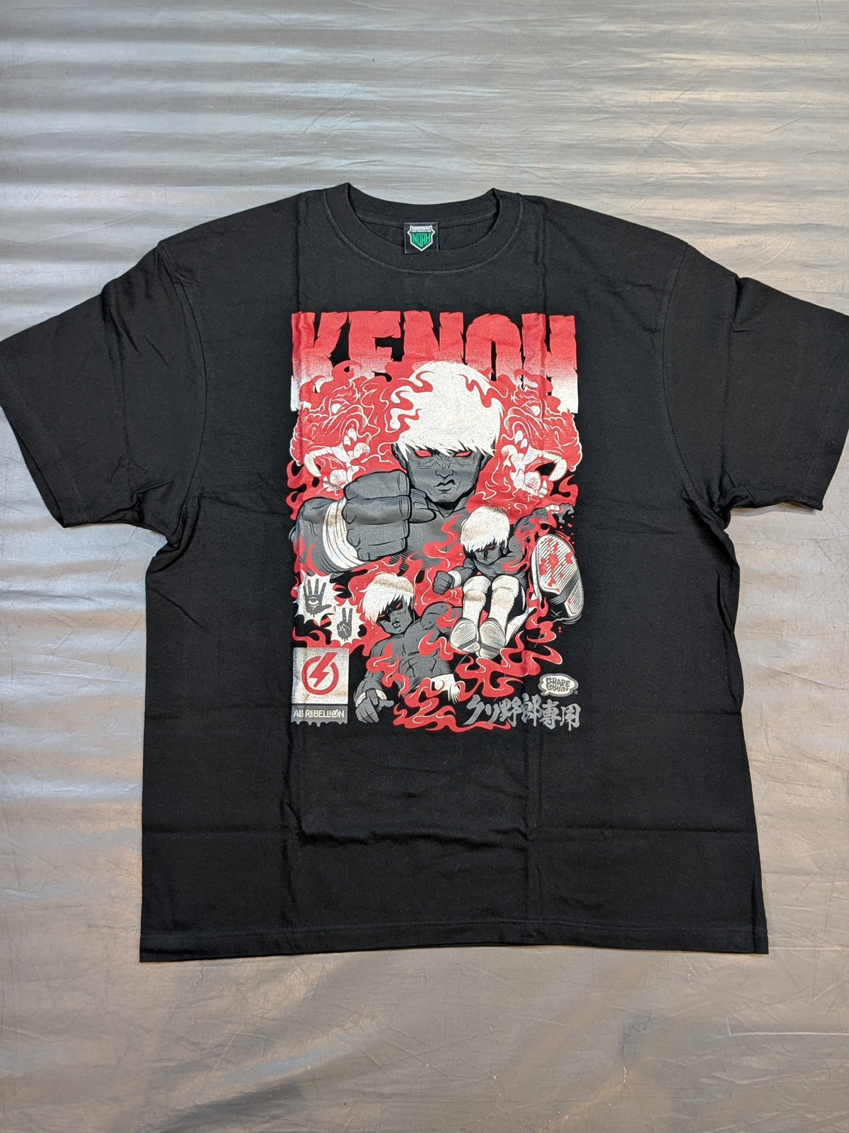 拳王×GRAPE BRAIN コラボTシャツ(ALL REBELLIONシルバーver.)