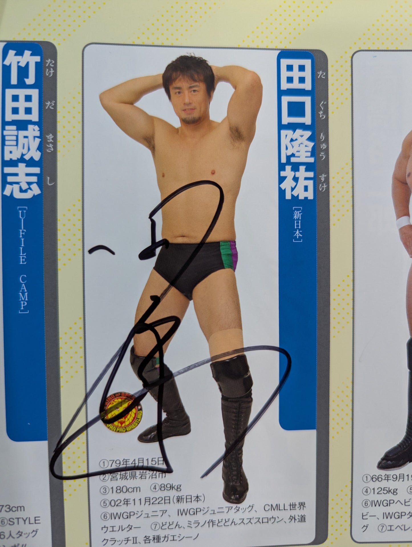 【13選手直筆サイン入り】週刊プロレス別冊100「2013 保存版プロレスラー全身写真名鑑」