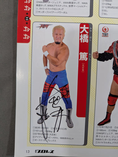 【13選手直筆サイン入り】週刊プロレス別冊100「2013 保存版プロレスラー全身写真名鑑」