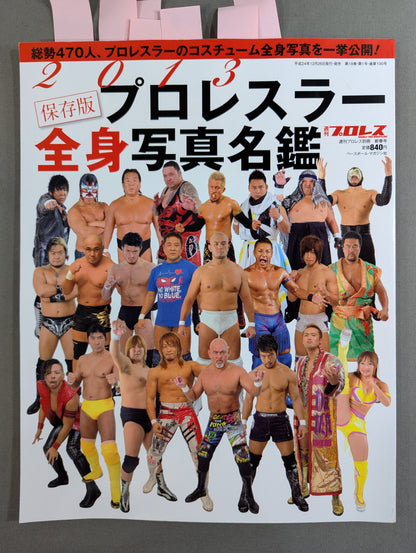 【9選手直筆サイン入り】週刊プロレス別冊100「2013 保存版プロレスラー全身写真名鑑」