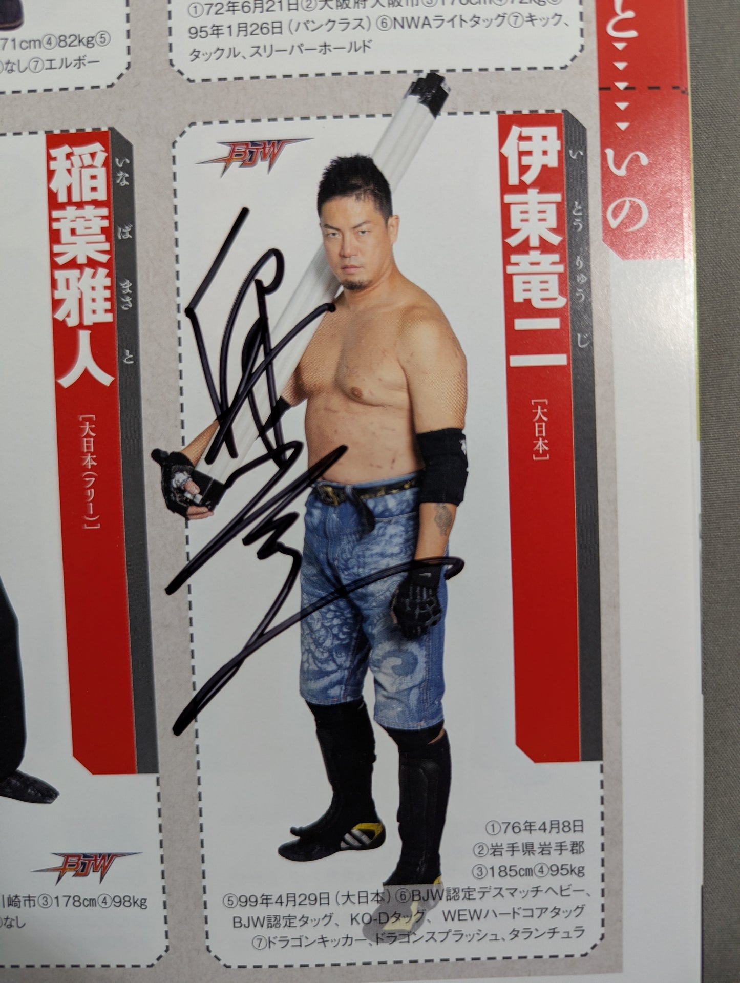 【24選手直筆サイン入り】週刊プロレス別冊108「2014 保存版プロレスラー全身写真名鑑」