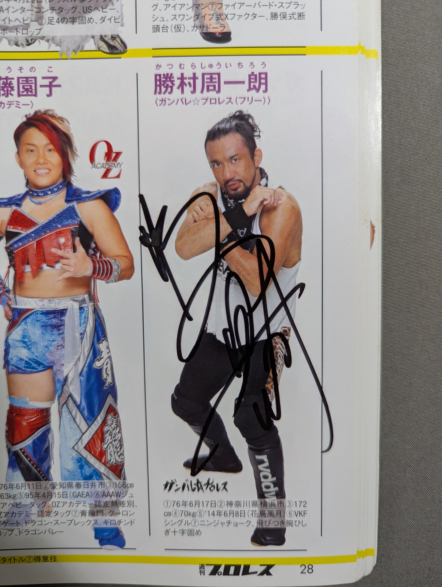 【5選手直筆サイン入り】週刊プロレス別冊143「2019 保存版プロレスラー全身写真名鑑」