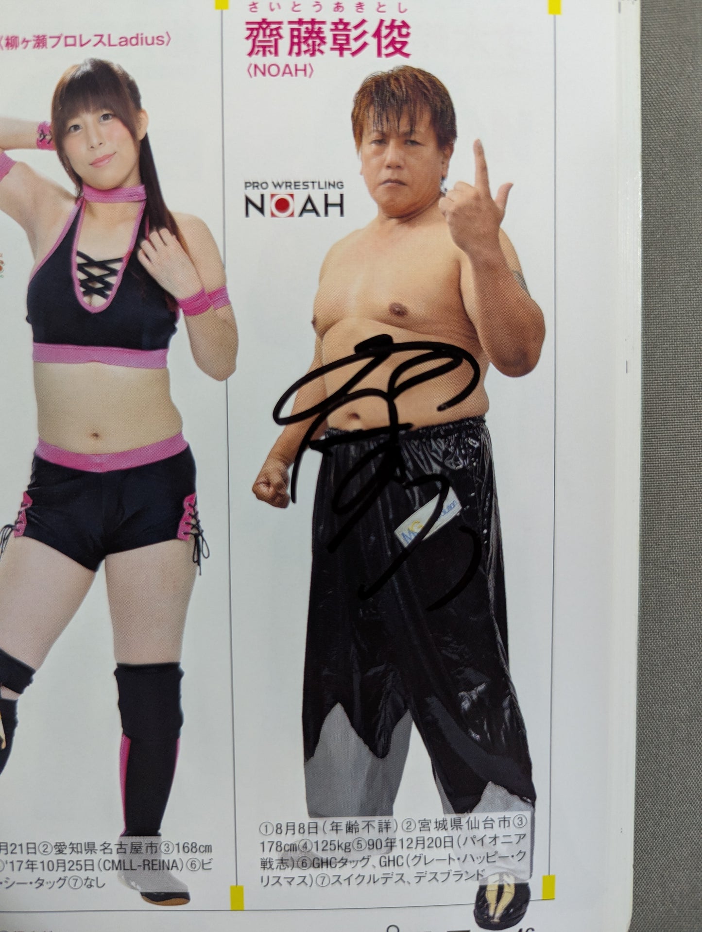 【14選手直筆サイン入り】週刊プロレス別冊144「2020 保存版プロレスラー全身写真名鑑」
