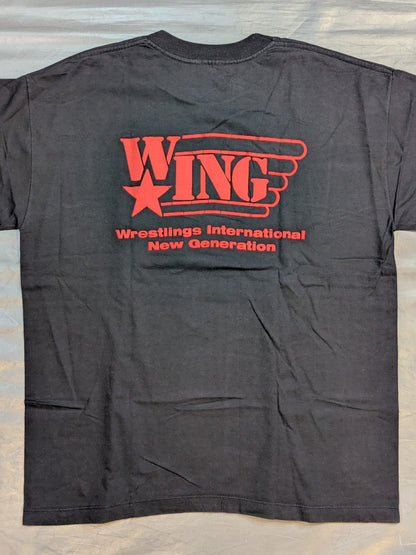 W☆ING ロゴTシャツ(ブラック×レッド)