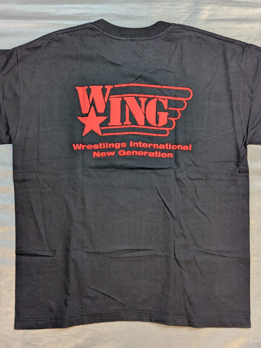 W☆ING Logo T-Shirt (Black×Red)