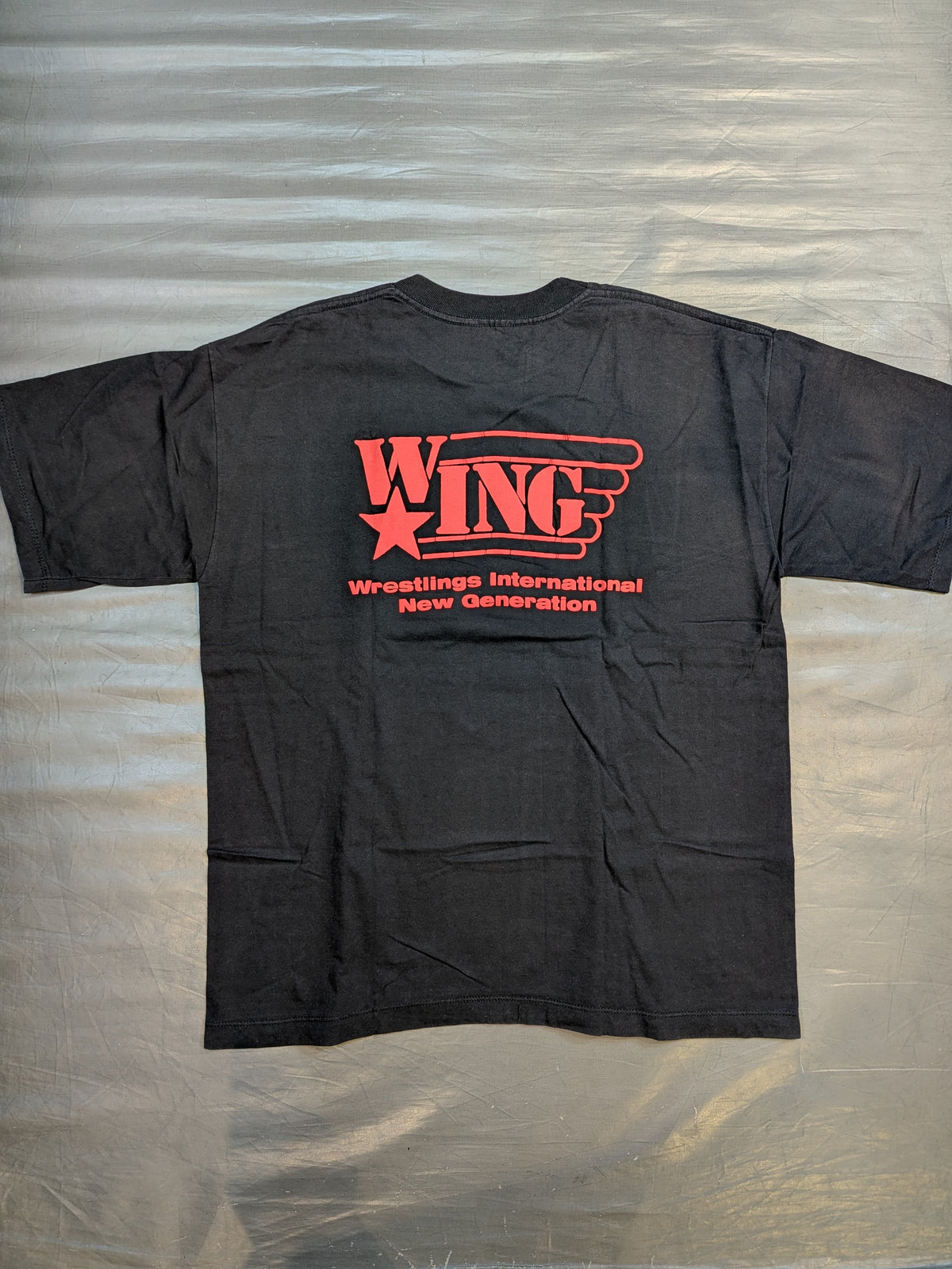 W☆ING ロゴTシャツ(ブラック×レッド)