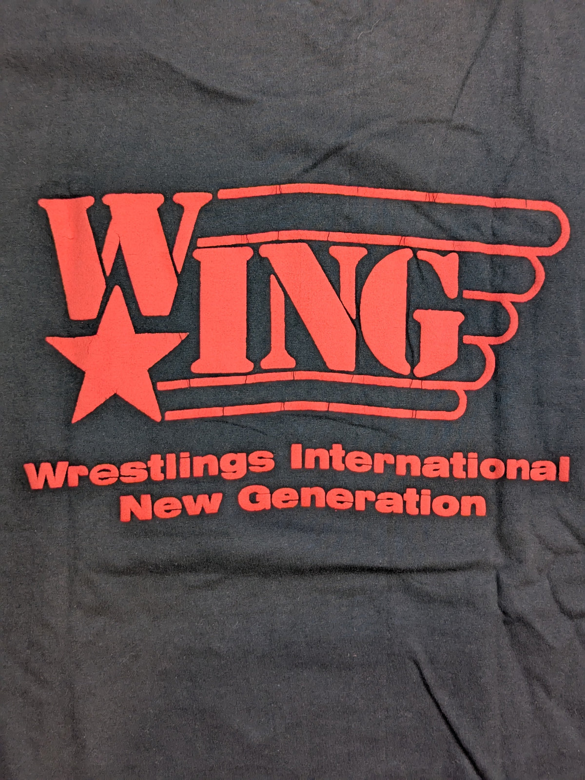 W☆ING ロゴTシャツ(ブラック×レッド)