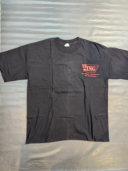 W☆ING ロゴTシャツ(ブラック×レッド)