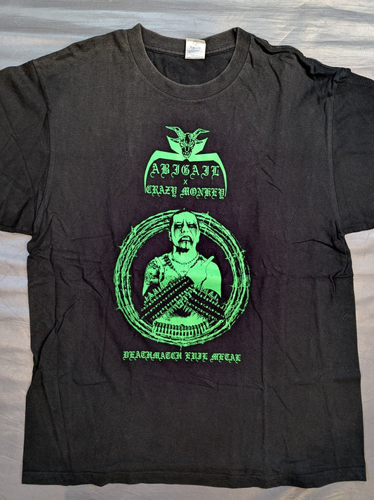 葛西純×ABIGAIL コラボTシャツ(クレイジーモンキーver. / ブラック×ライトグリーン)