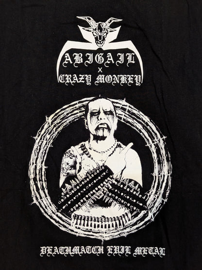 葛西純×ABIGAIL コラボTシャツ(クレイジーモンキーver. / ブラック×ホワイト)