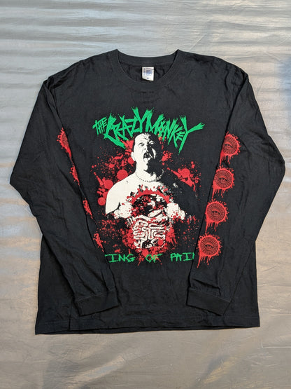 葛西純「THE CRAZY MONKEY」ロングスリーブTシャツ(ブラック×グリーン)