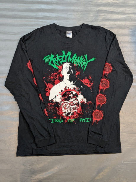 葛西純「THE CRAZY MONKEY」ロングスリーブTシャツ(ブラック×グリーン)