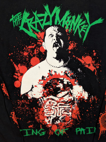 葛西純「THE CRAZY MONKEY」ロングスリーブTシャツ(ブラック×グリーン)