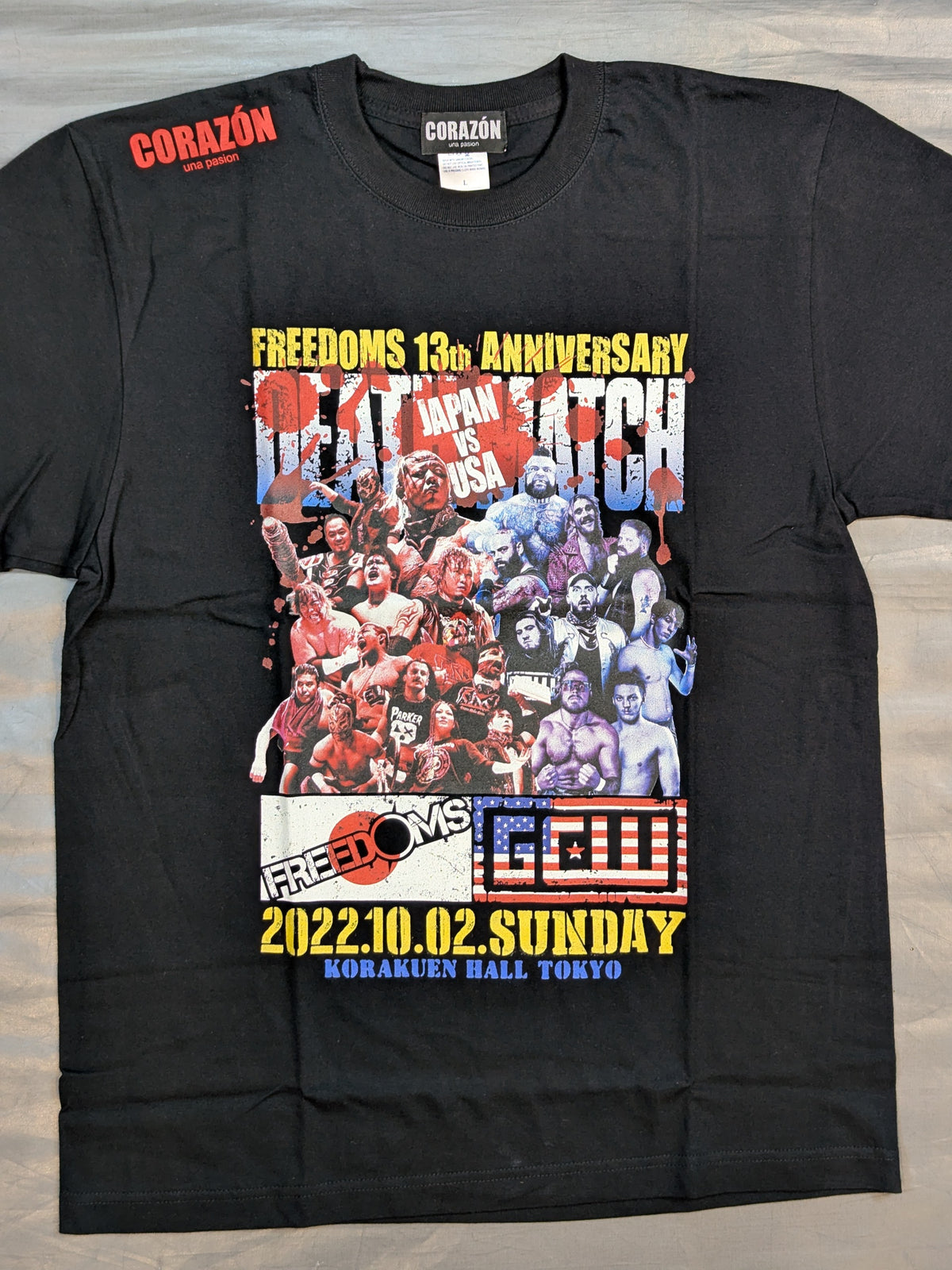 FREEDOMS旗揚げ13周年記念大会「FREEDOMS対GCW デスマッチ対抗戦 ピクチャーTシャツ