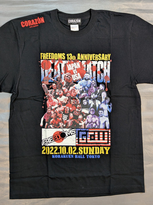FREEDOMS旗揚げ13周年記念大会「FREEDOMS対GCW デスマッチ対抗戦 ピクチャーTシャツ