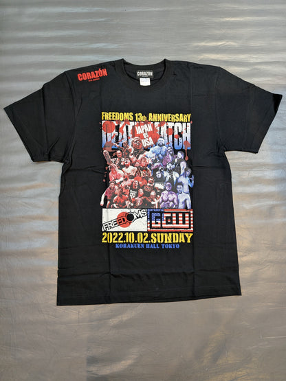 FREEDOMS旗揚げ13周年記念大会「FREEDOMS対GCW デスマッチ対抗戦 ピクチャーTシャツ