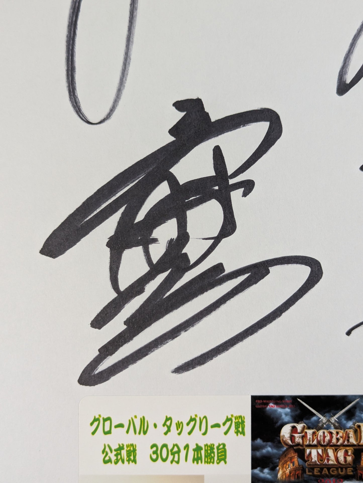 Jun Akiyama & Akitoshi Saito vs. Go Shiozaki  & Tamon Honda  (photo sticker  attached)
