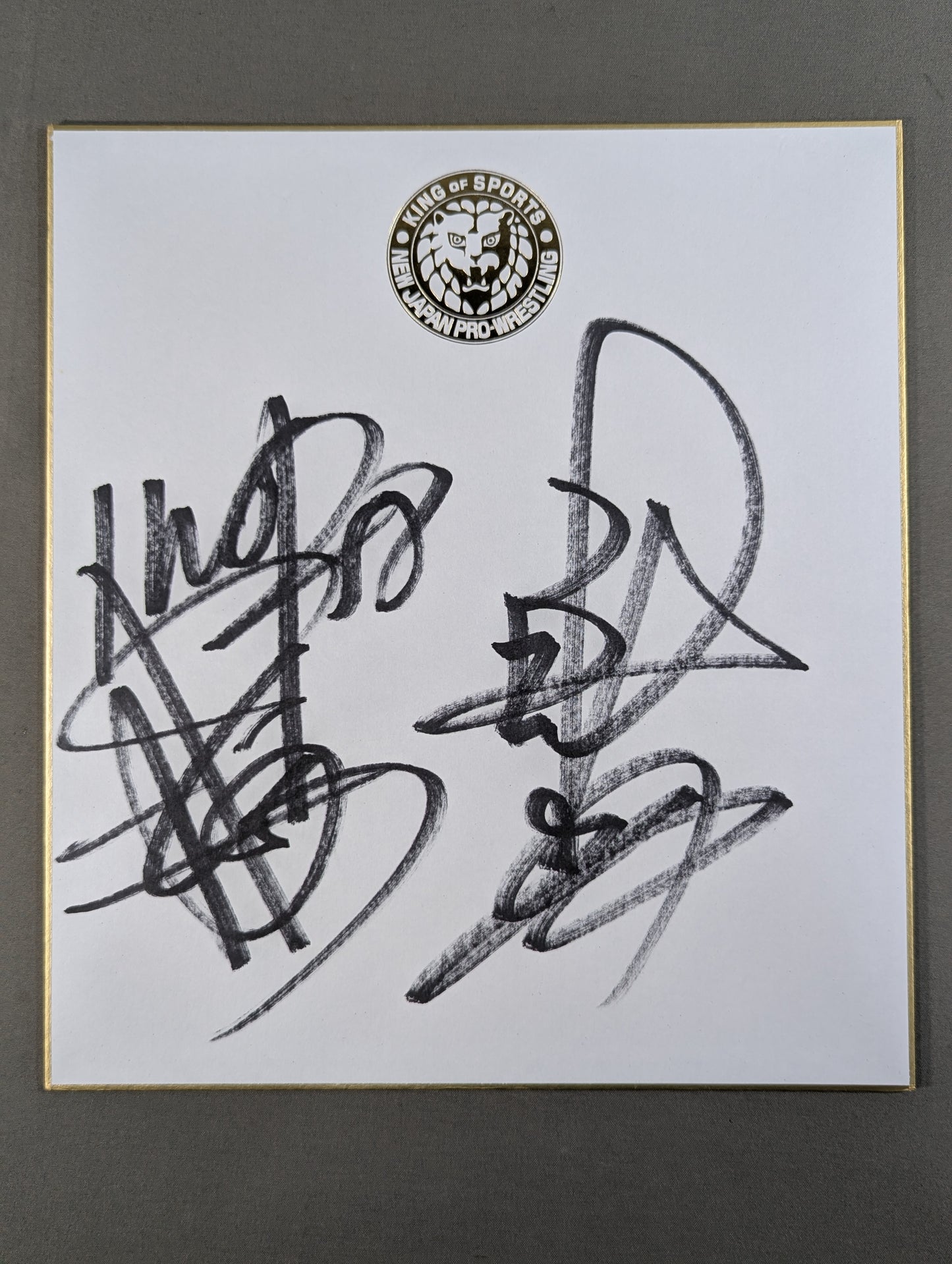 棚橋弘至＆永田裕志(ライオンマーク色紙)