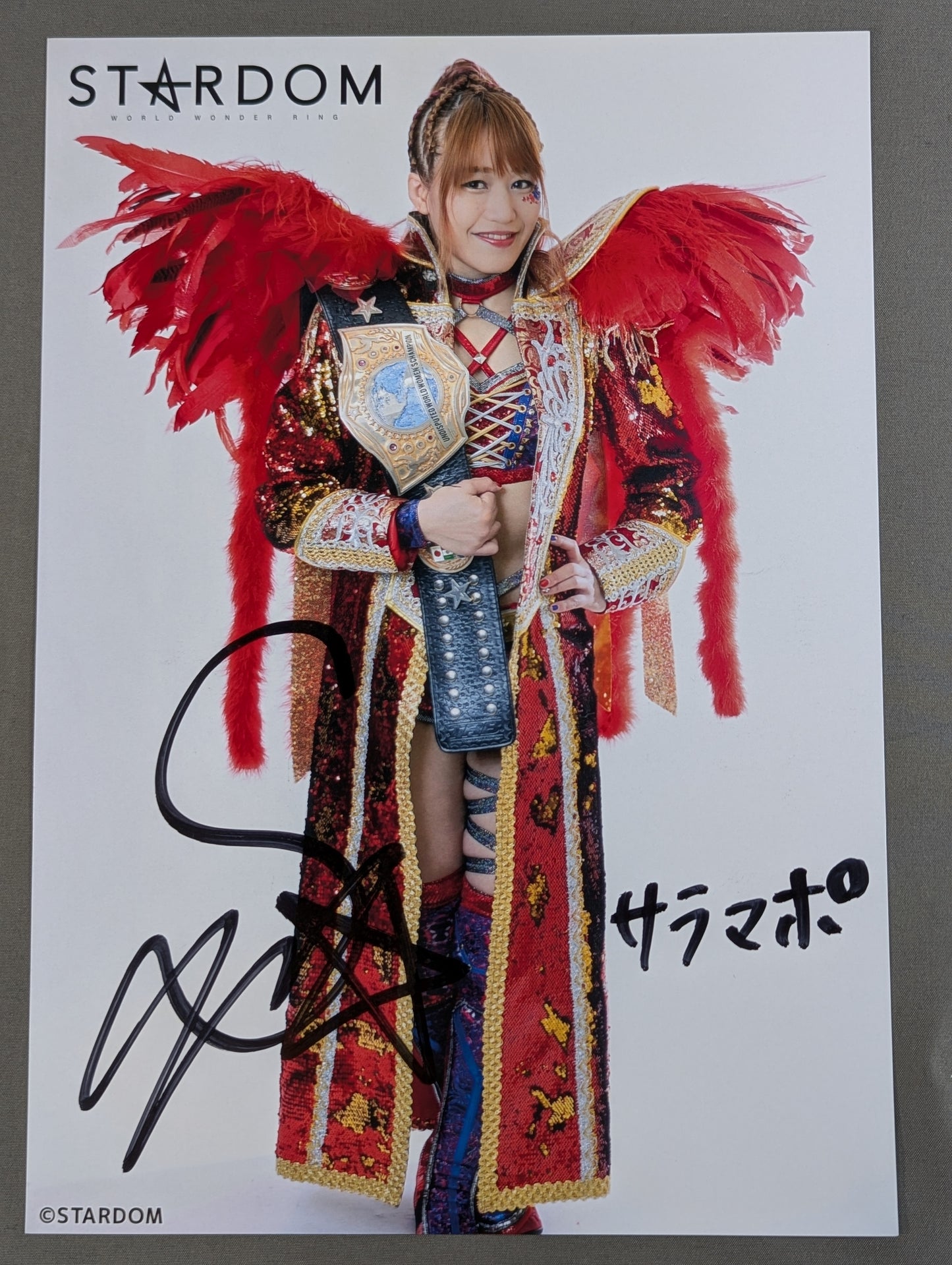 Akari hand signed autograph Stardom Pro-Photo (L-1)