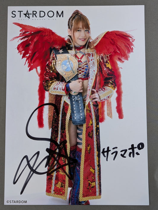 朱里 直筆サイン入り スターダムポートレート(L-1)