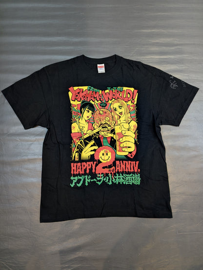 アブドーラ小林酒場「HAPPY 2nd ANNIV.」イラストTシャツ