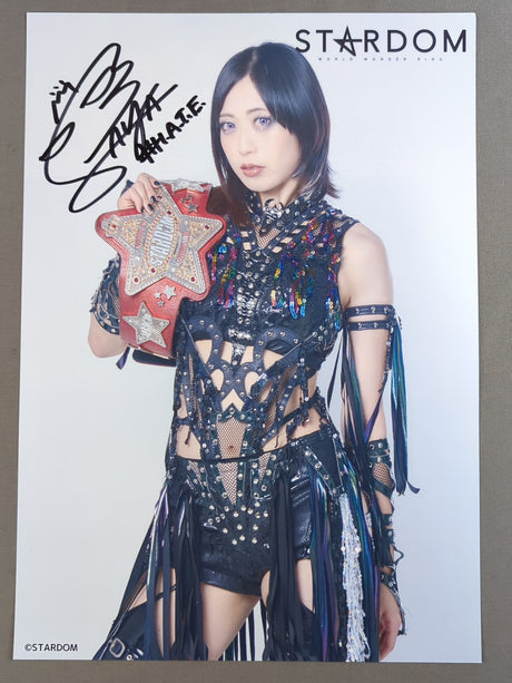 上谷沙弥 直筆サイン入り スターダムポートレート(E-2)