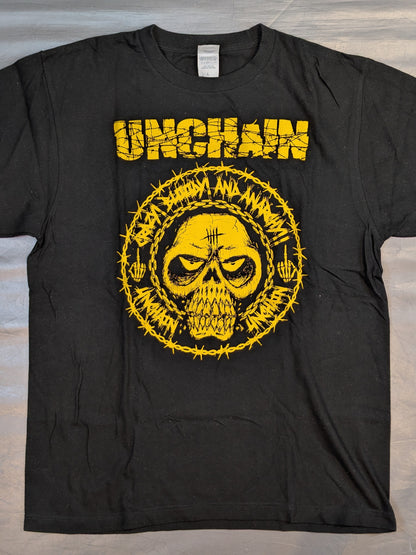 葛西純ユニット「UNCHAIN」Tシャツ(ブラック×イエロー)
