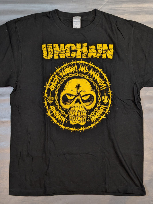 Jun Kasai  unit "UNCHAIN" T-shirt (black× yellow)
