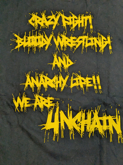 葛西純ユニット「UNCHAIN」Tシャツ(ブラック×イエロー)