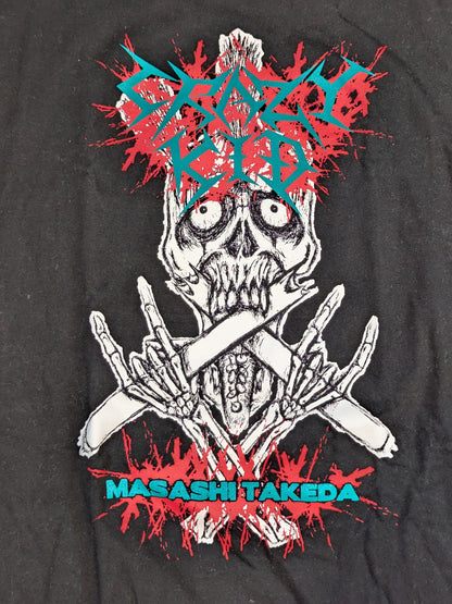 竹田誠志「DEATHMATCH CRASHING MAD」Tシャツ(ブラック×グリーン)