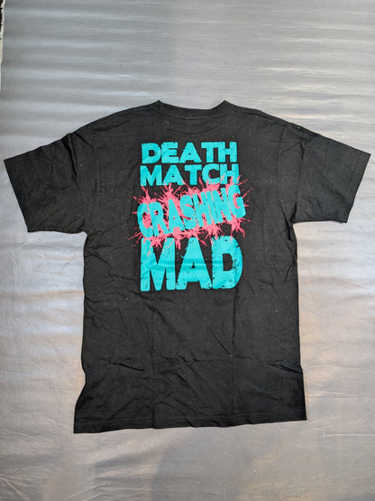 竹田誠志「DEATHMATCH CRASHING MAD」Tシャツ(ブラック×グリーン)
