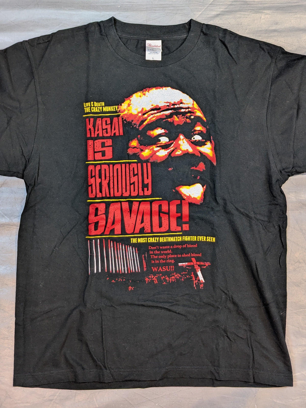葛西純「KASAI IS SERIOUSIY SAVAGE!」Tシャツ