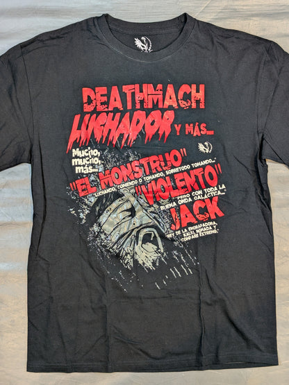 Violento Jack "DEATHMATCH LUCHADOR" Illustration T-Shirt (1) (Black)