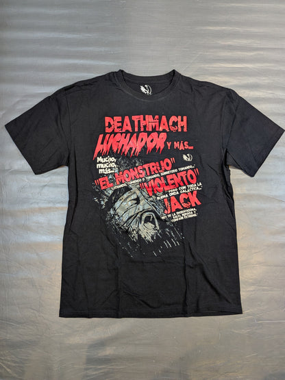 Violento Jack "DEATHMATCH LUCHADOR" Illustration T-Shirt (1) (Black)